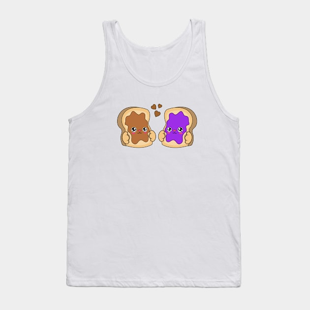 All i need is bread jam and peanut butter, Kawaii bread jam and peanut butter. Tank Top by JS ARTE